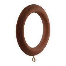 Wooden Curtain Rings Brown Button