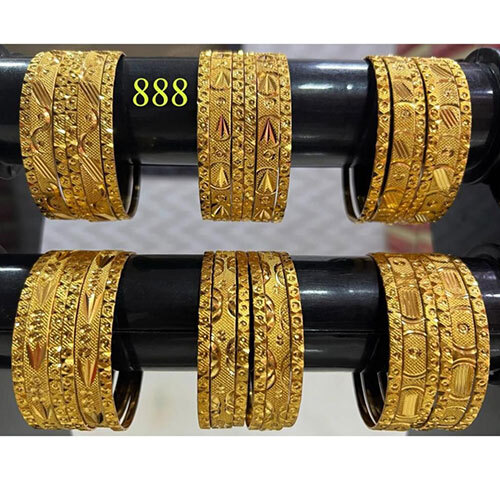 888 Brass Bangles, Gold Plated  Brass Bangles