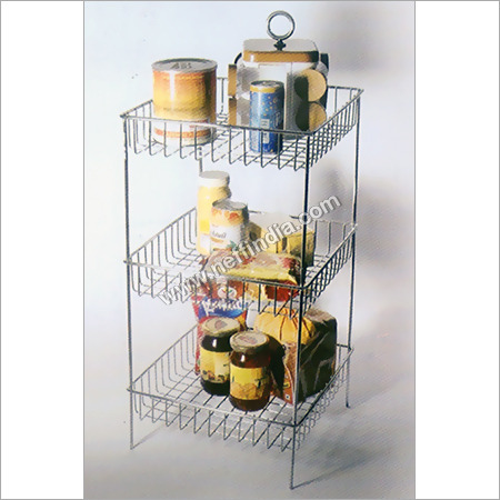 3 Shelf Kitchen Rack - Metal, 12x12x24 Inches | Lightweight, Durable, Rust Resistant, Stylish, Easy Assembly, Space Saving