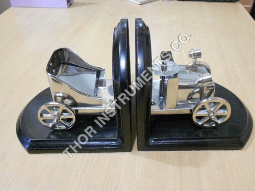 Old Model Car Bookend Antique Cast Metal Brass
