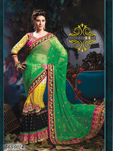 Embroidered Party Wear Sarees