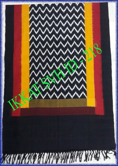 Ikkat Women Cotton Dupatta - 1016mm to 1397mm Width, 50-120 Grams Weight | Lightweight, Washable, Printed Design