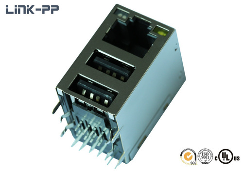 10 /100Base-T tab-up 08C2-1X1T-36 RJ45 connector with USB with leds