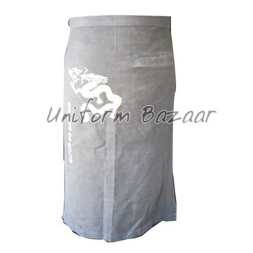 Waist Apron - Teri Cot, Adjustable 30-36 inches, Gray | Durable, Comfortable, Stylish, Protective, Tie Fasteners