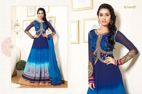 Designer blue salwar suit