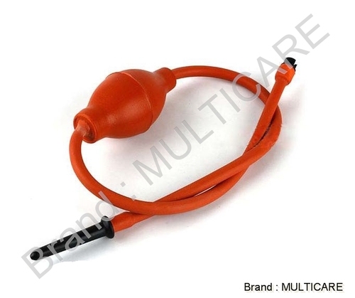 Enema Syringe - Rubber, 209.55 mm Length, 5-10 mm Width, Red Color | Flexible, Comfortable for Patient, High Tensile Strength, Leak Proof, Joint & Jointless Design