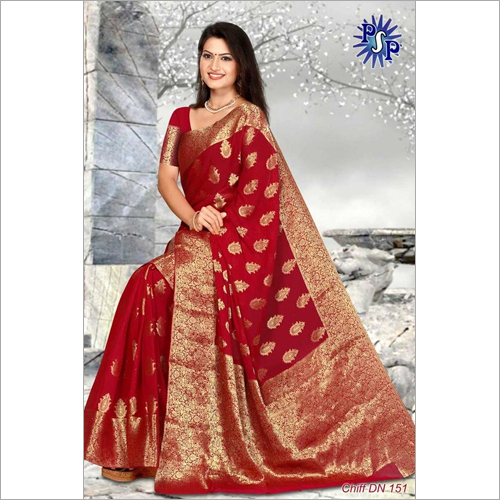 Printed chiffon sarees