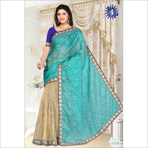 Blue saree