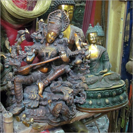 Radhe Krishna Brass Statue