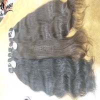 Natural Remy Single Drawn Wavy Machine Weft Hair