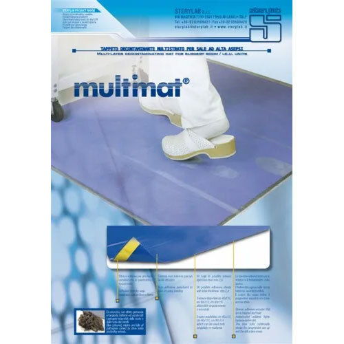 MULTIMAT - Plastic, 60x90 cm, Blue | Multi-Layer Clean Room Mat, Anti-Bacteria, Designed for Hospitals and Industry, Manual Use, 40 Micron Thickness