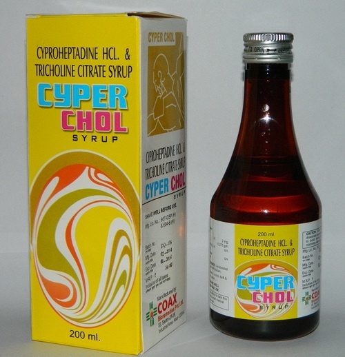 Cyproheptadine HCl and Tricholine Citrate Syrup