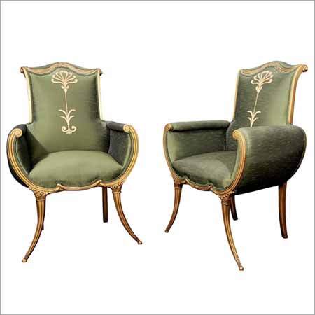Antique Style Furniture And Antiques - Wood, Varied Sizes, Green | Elegant Design, Comfortable Seating, Durable Pair of Chairs