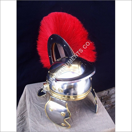 Helmet With-Red Plume Armor Roman Centurian Helmet
