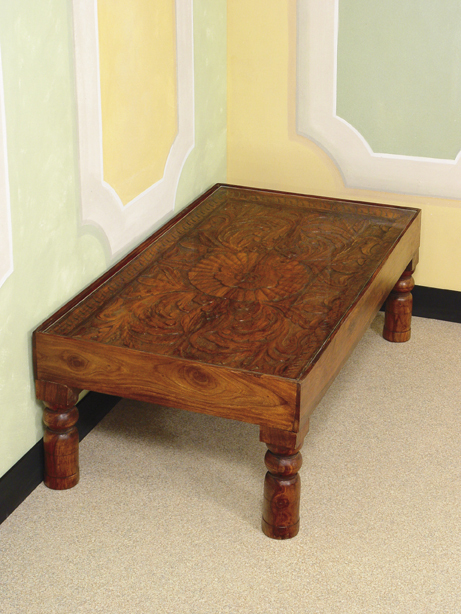 Carved coffee table