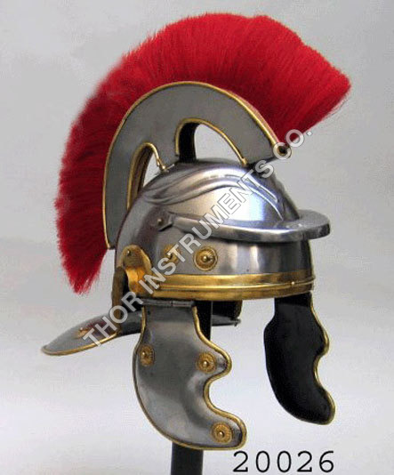 Roman Centurian Helmet With-Red Plume Armor 