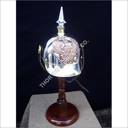 Antique plate forging Pickle Haube Helmet Black