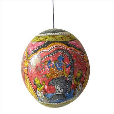 Patachitra Painted On Coconut Orrisa