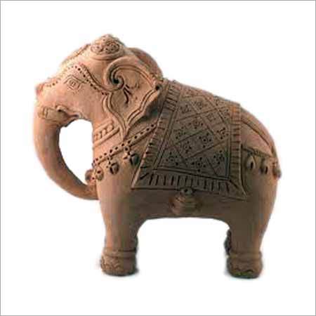 Terracotta Handicrafts - Natural Terracotta, Varied Sizes, Brown | Handcrafted Detail, Intricate Carving, Elegant Look, Cultural Significance