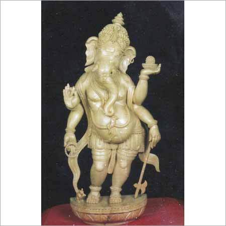 Wooden Ganesh Statue