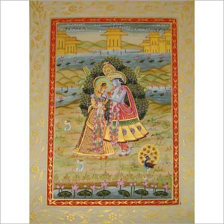 Radha Krishna Miniature Painting