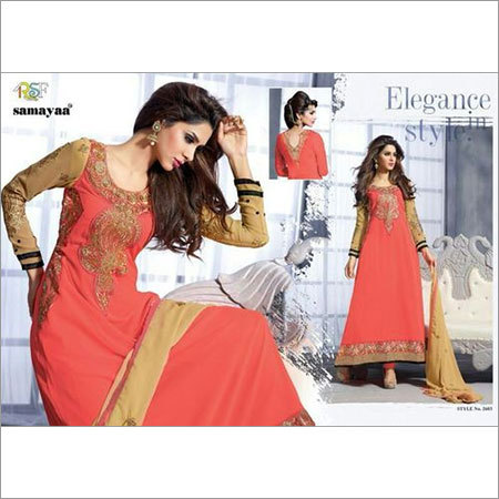 Neck work Anarkali