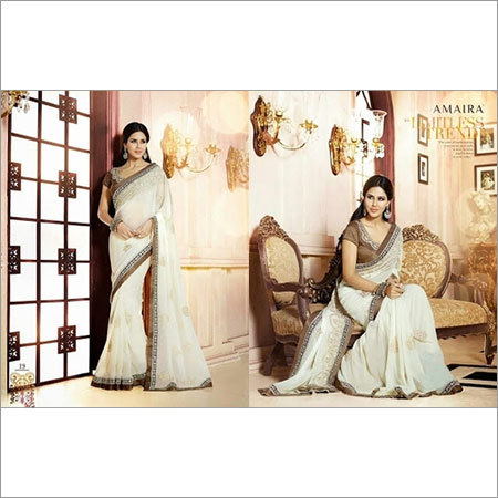 Pure White sarees