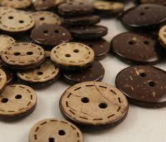 Coconut Shell Lasor Buttons