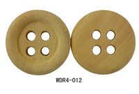 Yellow Wooden Ring Button 4 Hole