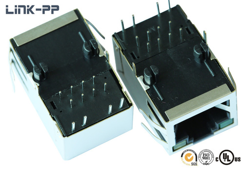 10 / 100Base-T tab-up A RJ45 connector with leds