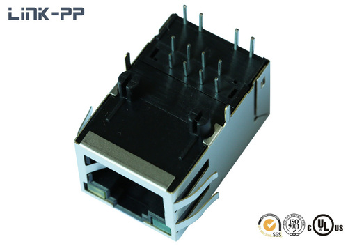 10 / 100Base-T tab-up JP026821UNL RJ45 connector with leds