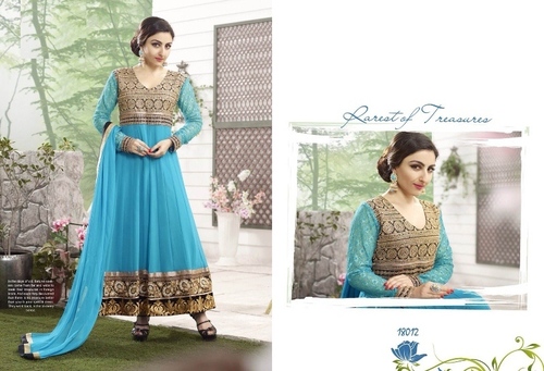 Sky Fancy Party Wear Anarkali Suit