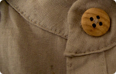 Shirts Desinger Wood Buttons