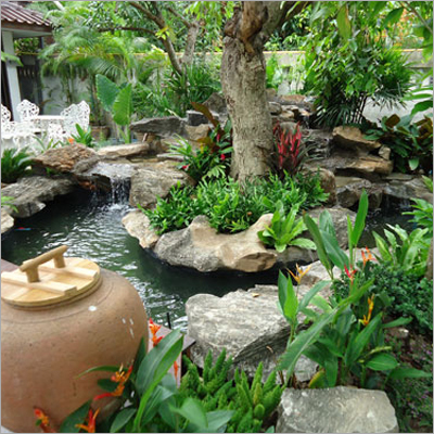 Artificial Hill with Waterfall