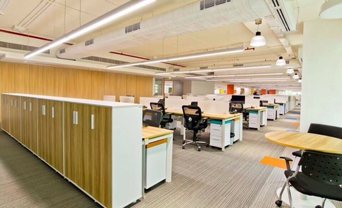 Modular Workstation - MDF Board and Aluminum Frame | Customized Design Impact-Resistant 2MM Edge Banding Lightweight and Ergonomic Comfort