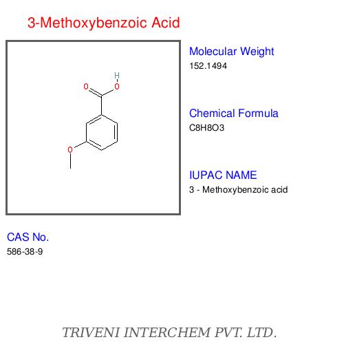 3-Methoxybenzoic Acid - White Crystalline Powder, 99% Purity | Precise pH, Accurate Composition, Food Safe