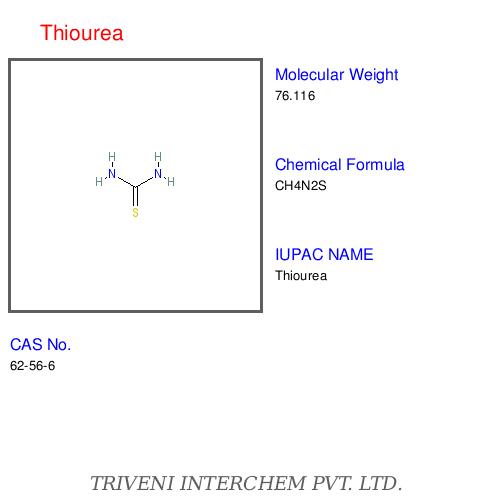 Thiourea - White Crystalline Powder CHâNâS CAS 62-56-6 | High Purity Versatile Organic Synthesis Reagent