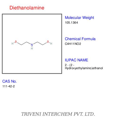 Diethanolamine - Colorless Liquid, C4H11NO2, CAS 111-42-2 | High Purity, Versatile Use, Miscible With Water