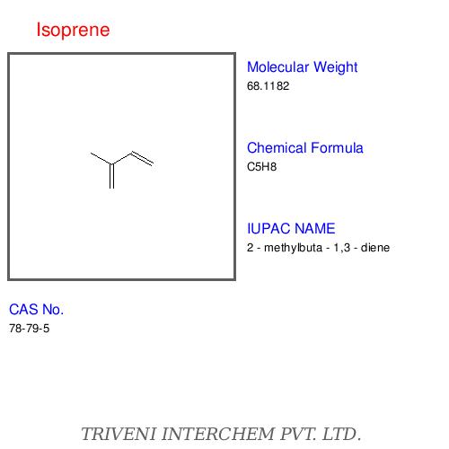 Isoprene - Colorless Volatile Liquid, Boiling Point 34°C, CAS No 78-79-5 | High Purity, Plant-Produced, Molecular Formula C5H8