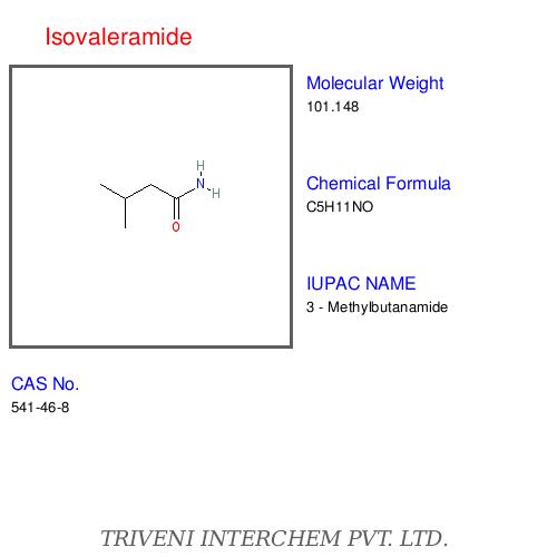 Isovaleramide - White Crystals, CAS 616-11-8 | Mild Anxiolytic, Mild Sedative, Pharmaceutical Grade