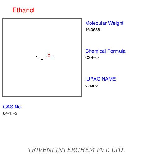 Ethanol - Chemical Formula C2H6O, Purity 99.9%, Boiling Point 78.37Â°C | High Purity, Solvent Properties, Wide Applications