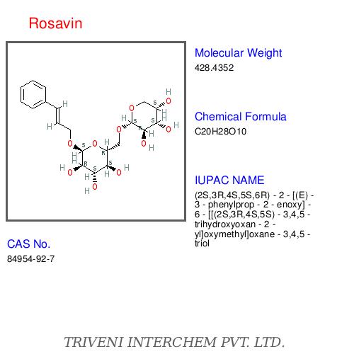 Rosavin - White to Off-White Powder, CAS 84652-61-7 | Stress Reduction, Improved Cognition, Enhanced Mood, Increased Energy, Better Sleep