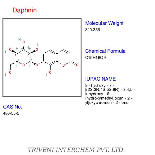 Daphnin - White Powder, CAS 486-13-5 | Plant Toxin, Coumarin Derivative, Water Soluble, High Purity