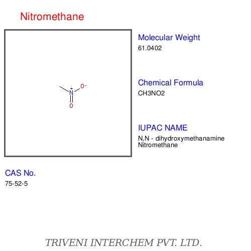 Nitromethane - CH3NO2, Boiling Point 101.2°C, Density 1.13 g/mL | High Purity, Polar Solvent, Versatile Industrial Uses