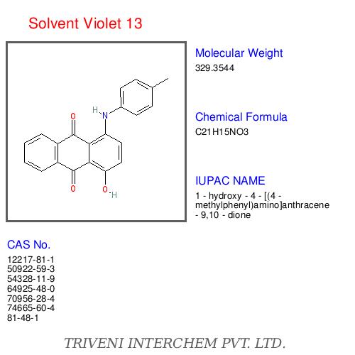 Solvent Violet 13 - Violet Solid, 576.66 g/mol, 98% Purity | Solvent Soluble, Stable, Vibrant Color