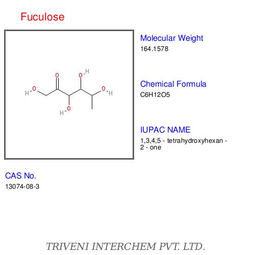 Fuculose - White Crystalline Powder, C6H12O5 | Low Calorie Sweetener, Reduced Glycemic Response, Water Soluble