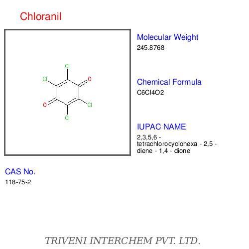 Chloranil - Yellow Crystalline Powder C6Cl4O2 CAS 118-75-2 | High Purity Precise Proline Derivative Detection Consistent Quality