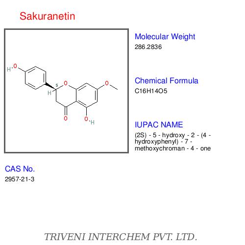 Sakuranetin - White Crystalline Powder, C16H14O6 | Antioxidant, Anti-Inflammatory, Phytoalexin, Plant Defense, Rice Protection