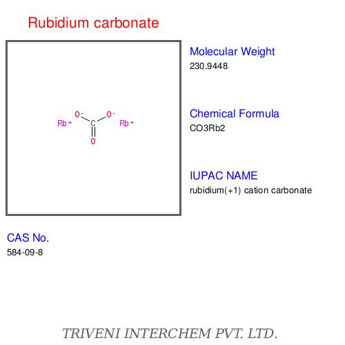 Rubidium Carbonate - White Crystalline Powder, Rb2CO3, CAS 538-04-0 | 99.9% Purity, Water Soluble, Stable Compound