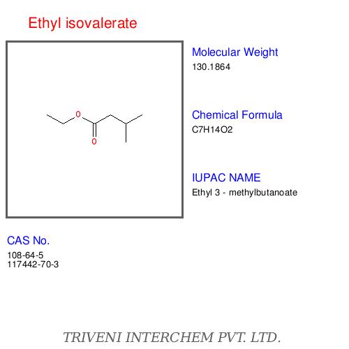 Ethyl Isovalerate - C7H14O2, 137°C Boiling Point, 0.87 g/cm³ Density, 99% Purity | Food Grade, Fruity Aroma, Versatile Use